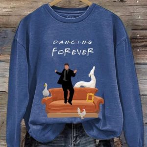 Women's Dancing Forever Print Casual Sweatshirt