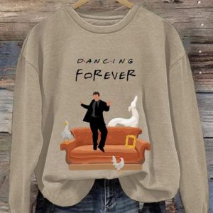 Women's Dancing Forever Print Casual Sweatshirt