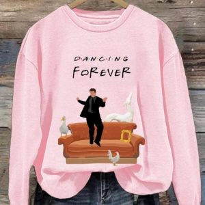 Women's Dancing Forever Print Casual Sweatshirt