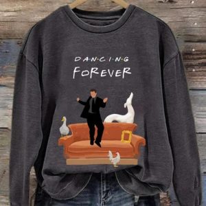 Women's Dancing Forever Print Casual Sweatshirt