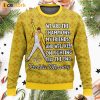 Yellow Freddie Mercury Ugly Chrismas Sweater