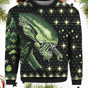 alien ugly Christmas Sweater