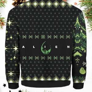 alien ugly Christmas Sweater1