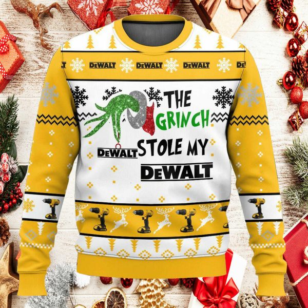 Grnch Stole My Dewalt Ugly Christmas Sweater