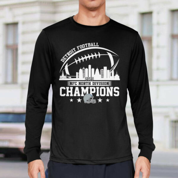 2023 Detroit Football Skyline NFC North Champions Shirt