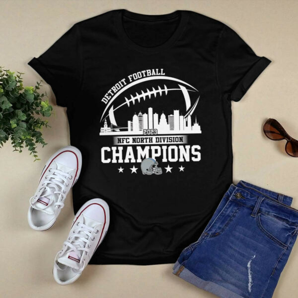 2023 Detroit Football Skyline NFC North Champions Shirt