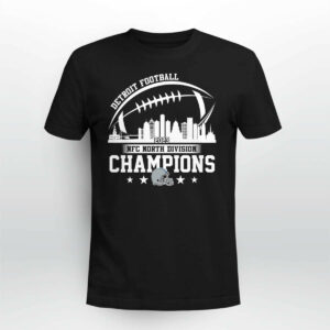 2023 Detroit Football Skyline NFC North Champions Shirt