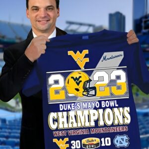 2023 Duke's Mayo Bowl Champions West Virginia Mountaineers 30 10 North Carolina Football Shirt