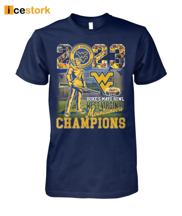 2023 Duke’s Mayo Bowl Champions West Virginia Mountaineers Shirt