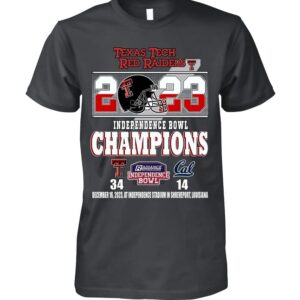 2023 Independence Bowl Champions Red Raiders 34 14 Cal Shirt