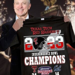 2023 Independence Bowl Champions Red Raiders 34 14 Cal Shirt