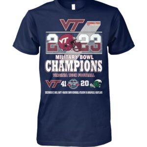 2023 Military Bowl Champions Virginia Tech Football 41 20 Tulane Football Shirt