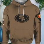 49Ers Salute To Service Veterans Day Brown Hoodie