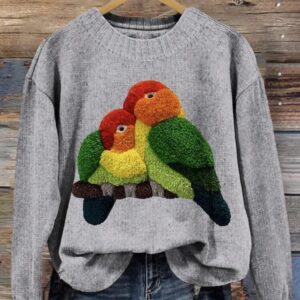 A Pair of Lovely Parrots Cozy Sweatshirt