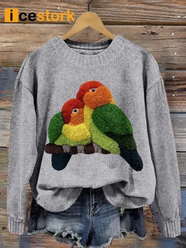 A Pair of Lovely Parrots Cozy Sweatshirt