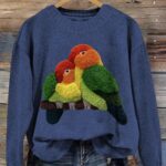 A Pair of Lovely Parrots Cozy Sweatshirt