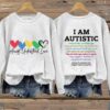 Accept Understand Love Please Be Patient Autism Awareness Printed Sweatshirt