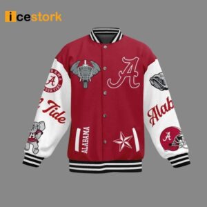 Alabama Football Roll Tide Roll Baseball Jacket