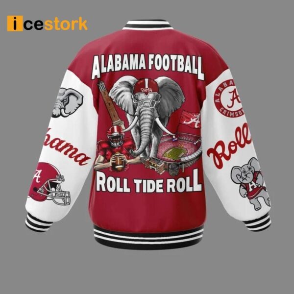 Alabama Football Roll Tide Roll Baseball Jacket