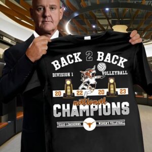 Back To Back Division I Volleyball 2022 2023 National Champions Longhorns Womens Volleyball Shirt