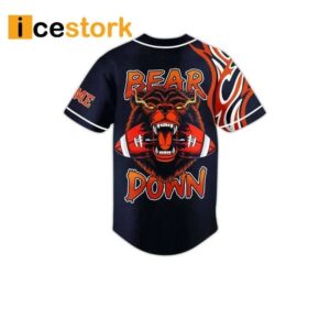 Bear Down Custom Name Baseball Jersey