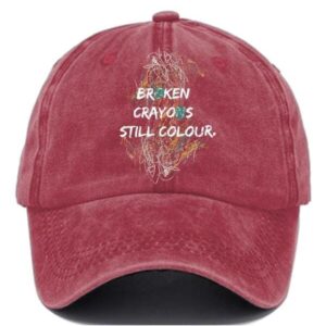 Broken Crayons Still Colour Print Casual Baseball Cap