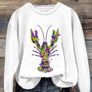 Carnival Crawfish Print Sweatshirt 1