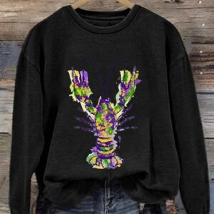 Carnival Crawfish Print Sweatshirt 3