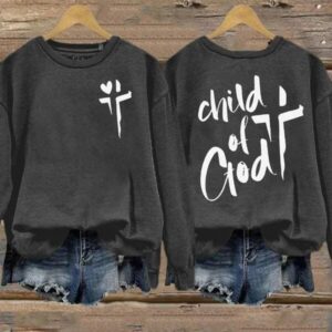 Child Of God Print CrewNeck Sweatshirt