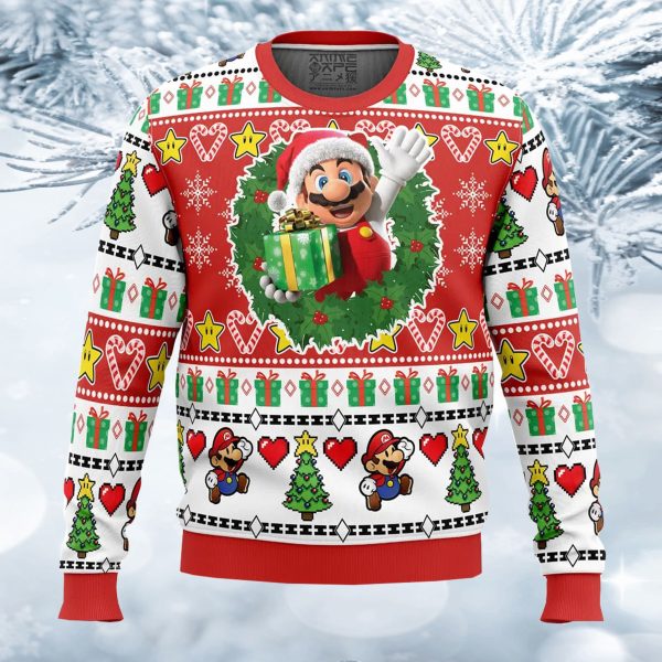 Christmas Mario Super Mario Bros Ugly Christmas Sweater