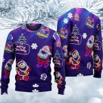 Christmas Santa Neon Light Ugly Christmas Sweater