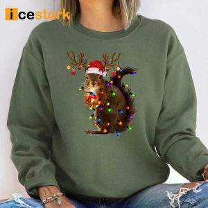 Christmas Squirrel Lights Sweatshirt