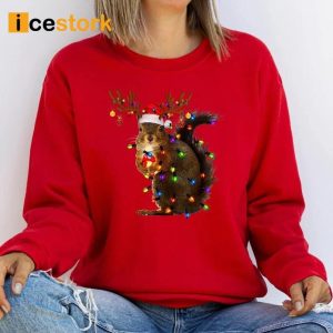 Christmas Squirrel Lights Sweatshirt