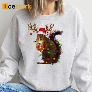 Christmas Squirrel Lights Sweatshirt