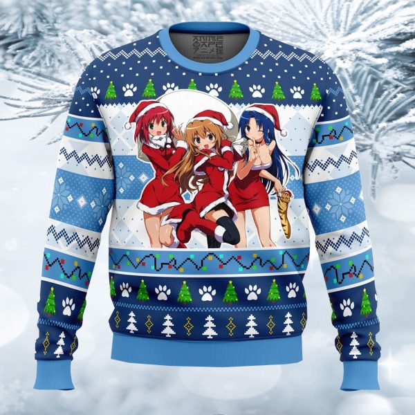 Christmas Taiga Minori and Ami Toradora Ugly Christmas Sweater