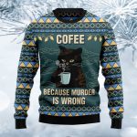 Coffee Cat Ugly Christmas Sweater