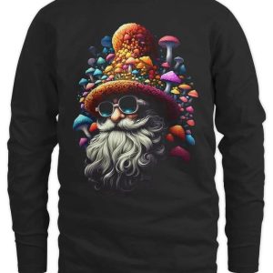 Colorful Mushroom Santa Claus Christmas Hoodie