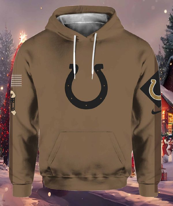 Colts Salute To Service Veterans Day Brown Hoodie