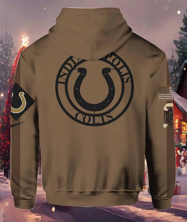 Colts Salute To Service Veterans Day Brown Hoodie