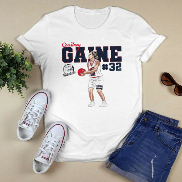 Courtney Gaine 32 Huskies NCAA Women’s Basketball Shirt