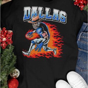 Cowboys Flaming Skeleton Player Shirt