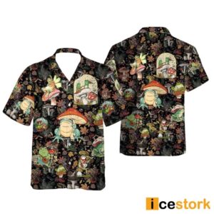 Cute Frog Mushroom Hawaiian Shirt