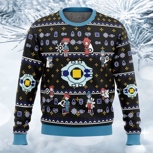 Digimon characters Ugly Christmas Sweater