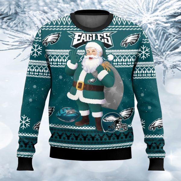 Eagles Santa Claus Ugly Christmas Sweater