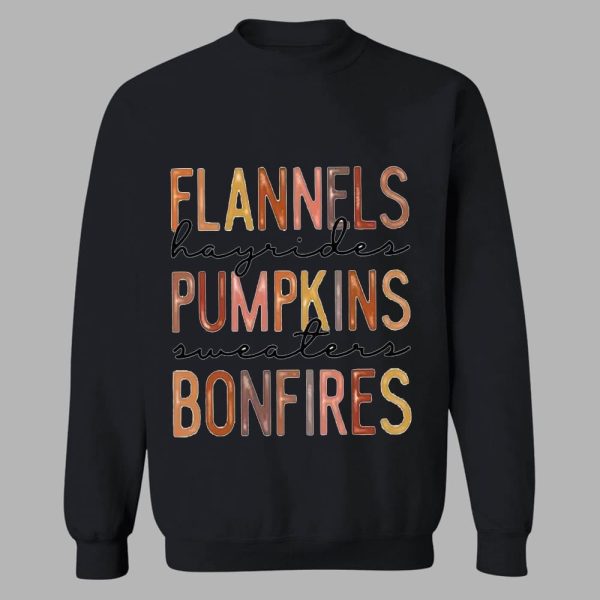 Flannel Pumpkin Bonfire Sweatshirt