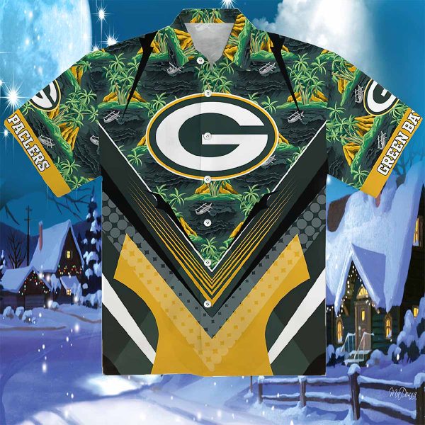 Packers Tropical Flower Hawaiian Shirt