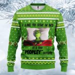 Grnch I Like To Stay In Bed Ugly Christmas Sweater