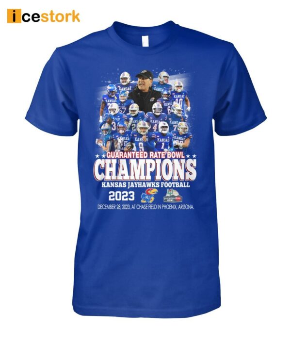 Guaranteed Rate Bowl Champions Kansas Jayhawks Football 2023 Shirt