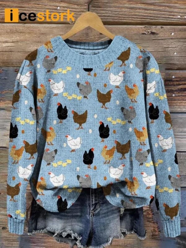 Hens and Chicks Graphic Vintage Comfy Sweatshirt