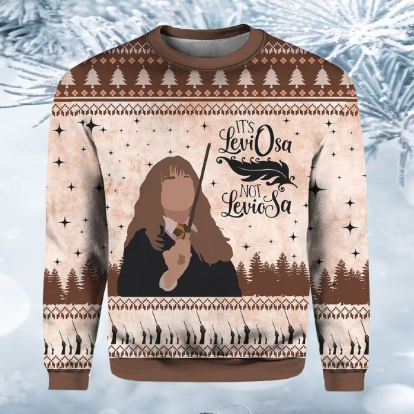Hermione It’s Leviosa Not Leviosa Ugly Sweater